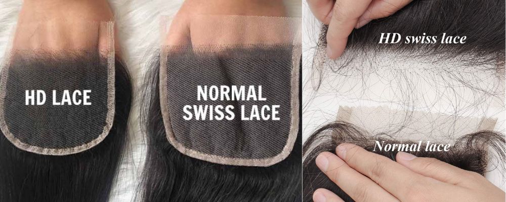 What is the difference in Swiss lace vs HD lace vs  Regular Transparent Lace?