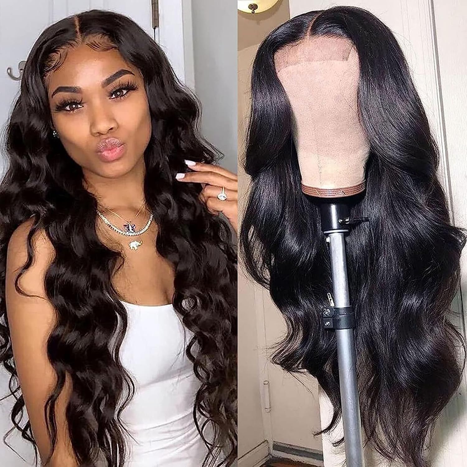 $159=30 Inch High Quality Bouncy Body Wave Lace Closure Wigs Flash Sale