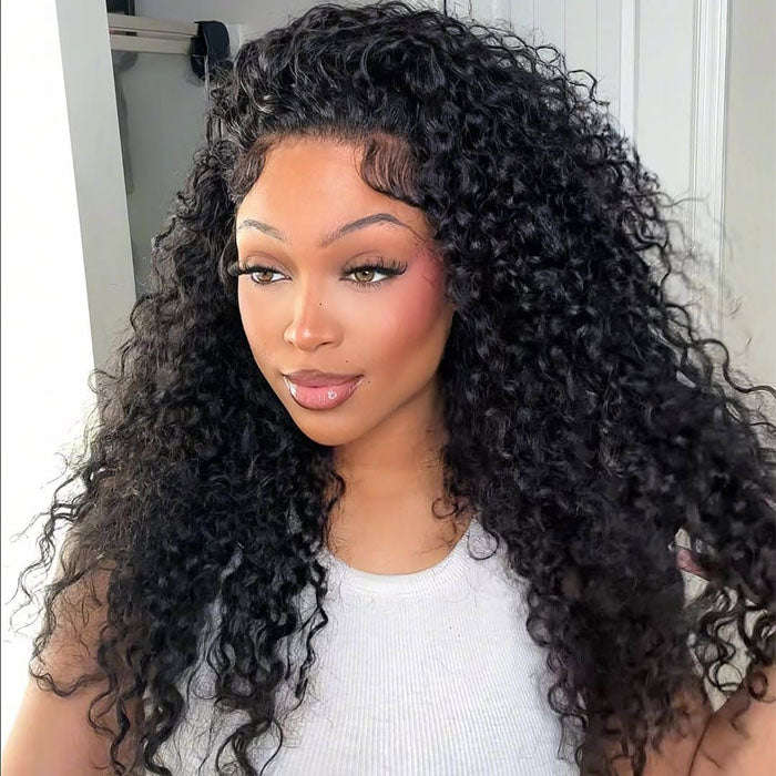 $100 Off Full $101| Deep Curly Snug Fit 360 Invisible Strap Glueless Lace Frontal Wig Flash Sale