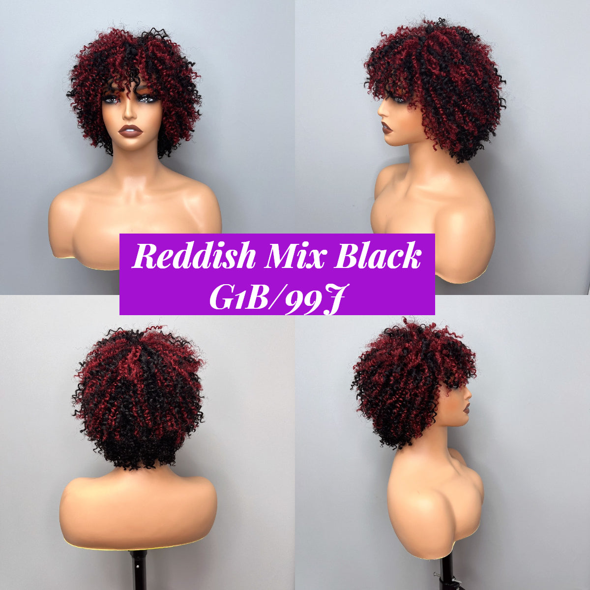 Bogo Flash Sale: 20" Curly 13*4 Lace Front Wig + Pixie Cut Bob Wig