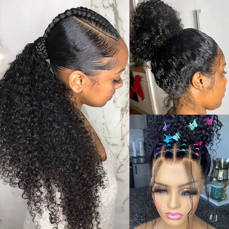 180% Densité Cheveux Bouclés Naturels 360 Full Lace Wig-Amanda Hair