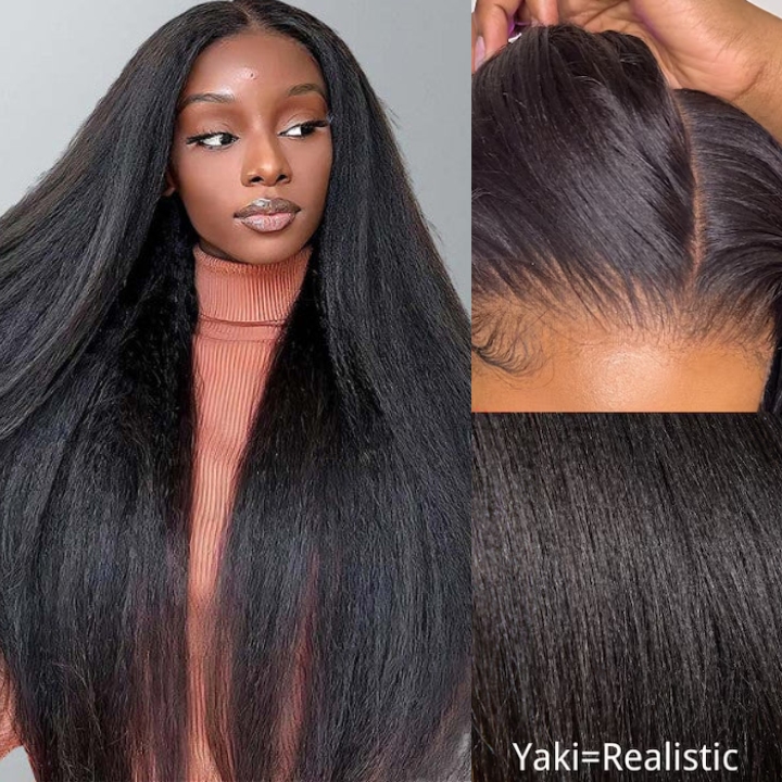 Kinky Straight 7x5 / 13x6 HD Transparent Lace Front Wigs 100% Human Virgin Hair For Women  -Amanda Hair