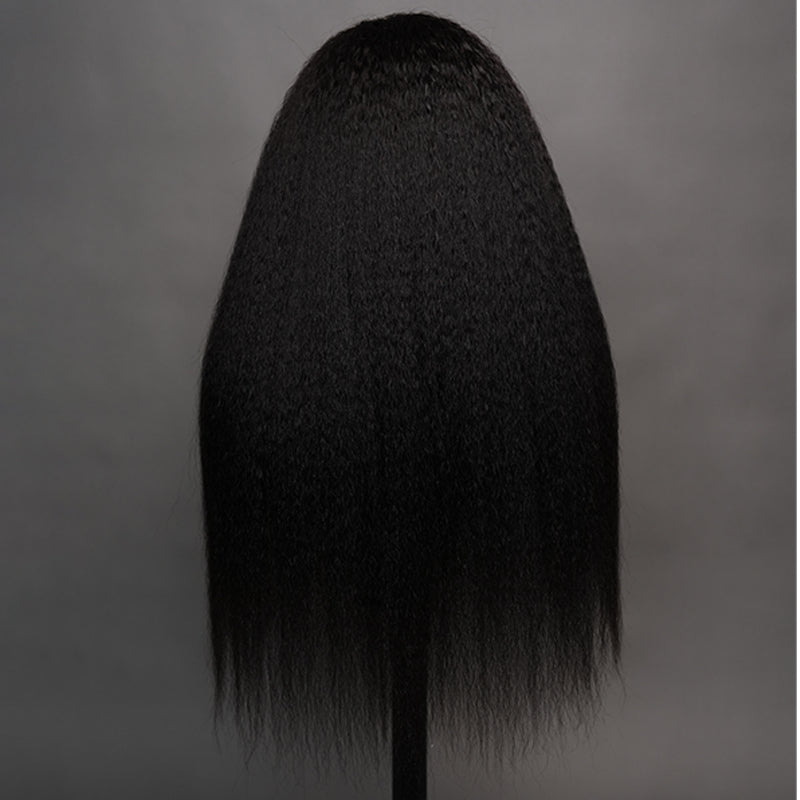 3 In 1 Half Wig | Kinky Straight Glueless Put On & Go Invisible Drawstring Natural Hairline Beginner Friendly Flash Sale