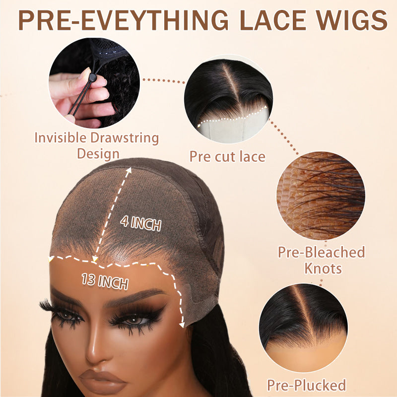 Highlight Blonde Human Hair Kinky Straight 13x4/7x5 HD Lace Front Wig-Amanda Hair