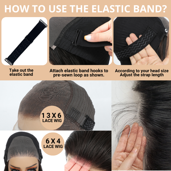 Glueless Loose Wave Wigs Virgin Human Hair 4 * 4/13 * 4 Transparent HD Lace Front Wig Pré-plumé Hairline - Amanda Hair
