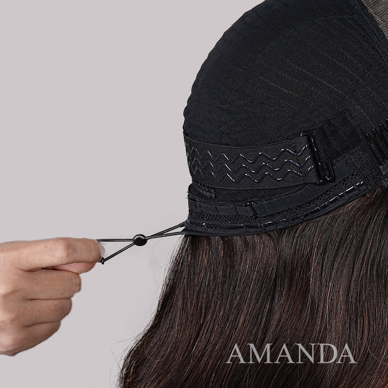 Two Tone Ombre Honey Blonde Glueless Curly Clear Transparent Lace Front Colored Wigs 100% Human Hair Wigs-Amanda Hair