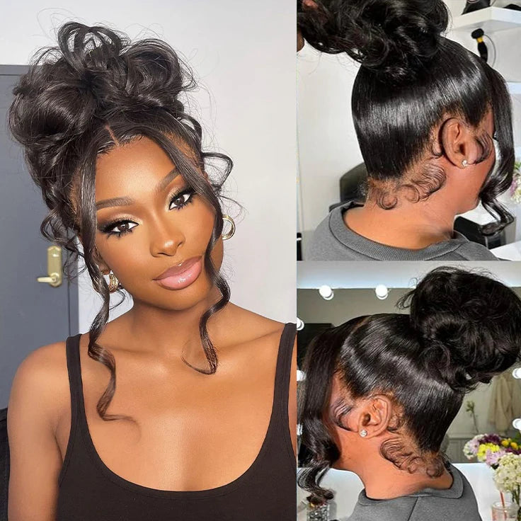 Glueless 360 Lace Frontal Wig - Body Wave Invisible Strap Tug & Go Pre Everything Lace Wigs