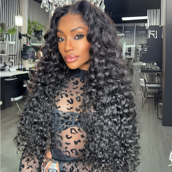 MaxPre 13x4 300% Density Luxury custom wigs Loose Wave Glueless Lace Wigs Virgin Human Hair Transparent Lace Front Deep Wave Wig  - Amanda Hair