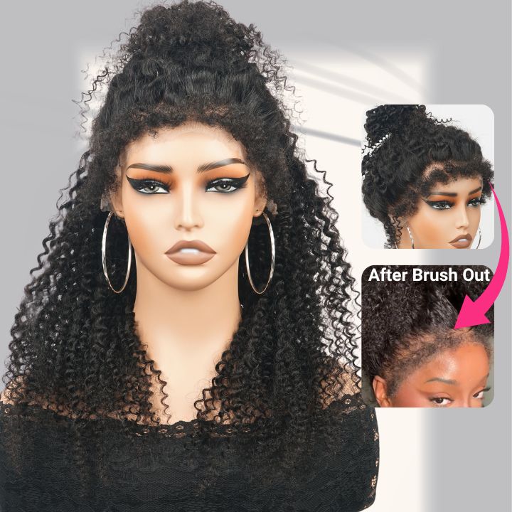 180% Densité Cheveux Bouclés Naturels 360 Full Lace Wig-Amanda Hair