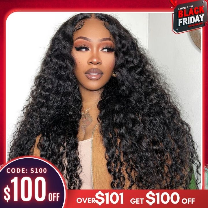 Vente flash : Cheveux vague d'eau 13 * 4 HD Lace Front Wigs Glueless Transparent Lace Wig Plumed Hairline-Amanda Hair