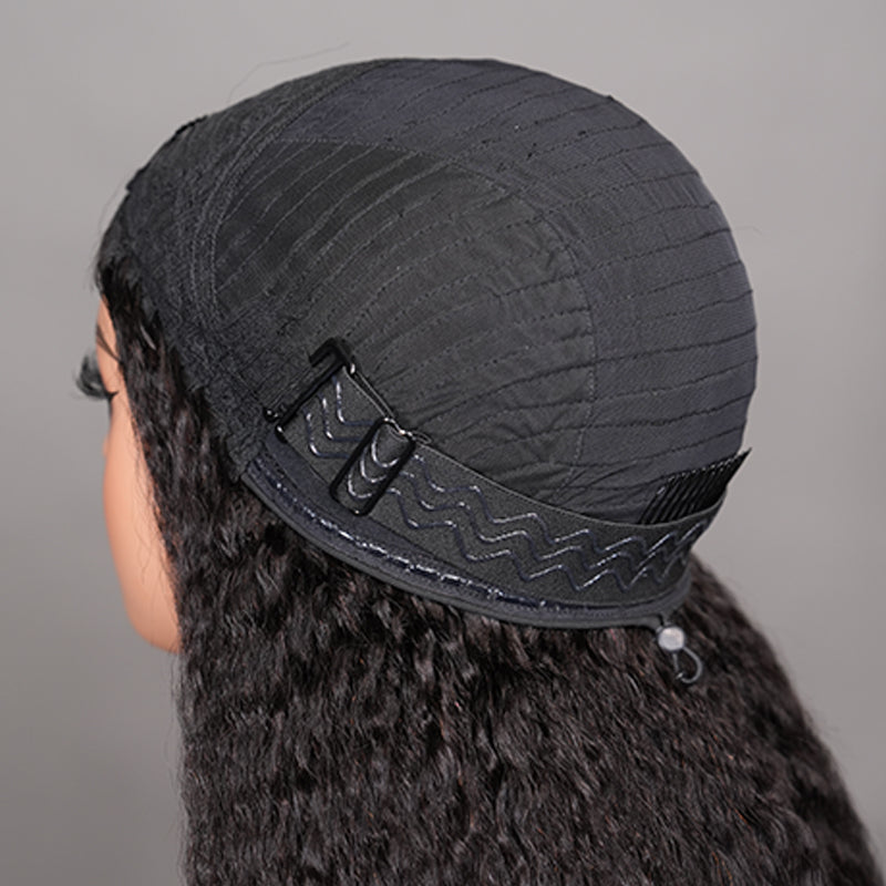 3 In 1 Half Wig | Kinky Straight Glueless Put On & Go Invisible Drawstring Natural Hairline Beginner Friendly Flash Sale