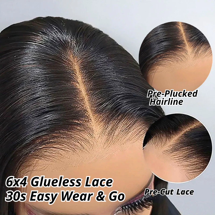 Glueless Water Wave 13*4 HD Lace Front Wigs Transparent Lace Wig Plucked Hairline-Amanda Hair