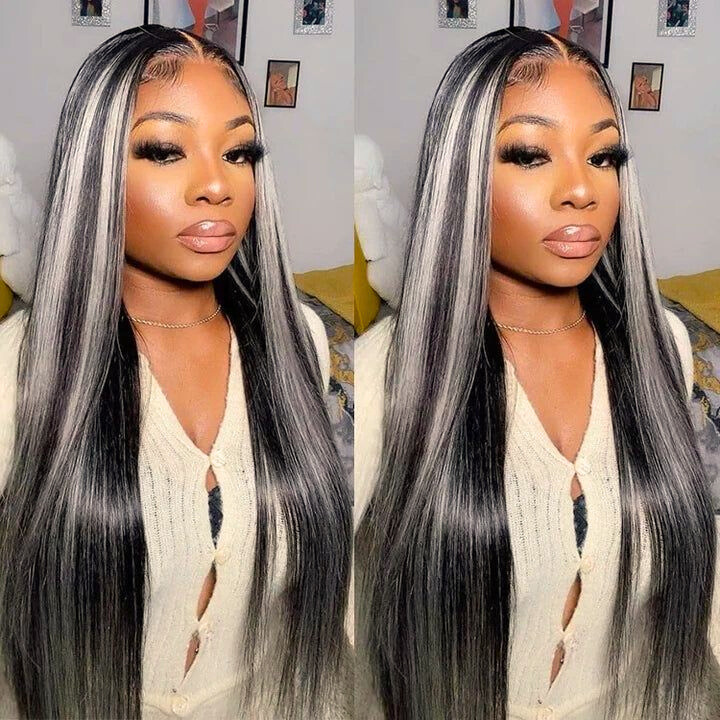 Highlight Light Blonde Color 13x4 Lace Frontal Wig HD Transparent Lace Body Wave /Straight Human Hair Wig -Amanda Hair