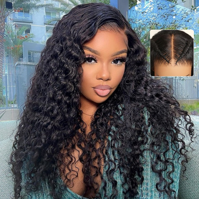Cheveux de vague d'eau 13 * 4 HD Lace Front Wigs Glueless Transparent Lace Wig Plumed Hairline-Amanda Hair