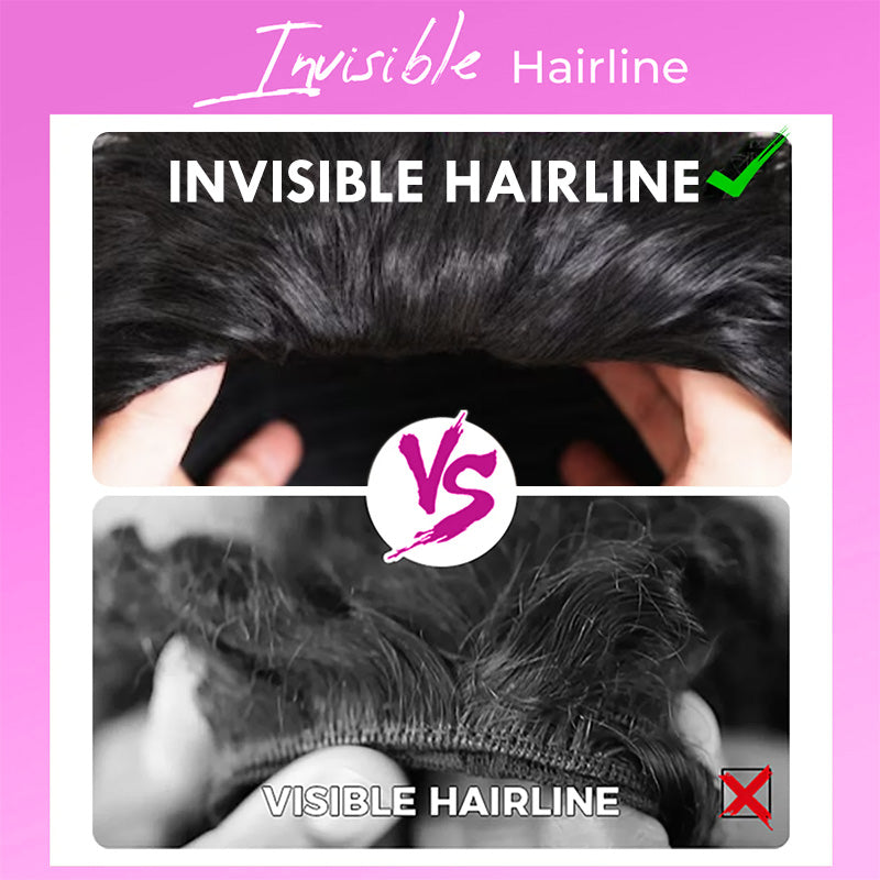 3 In 1 Half Wig | Water Wave Put On & Go Invisible Drawstring Glueless Flip Over Wig Flash Sale