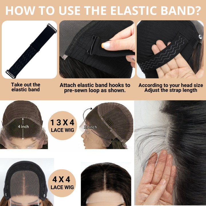 Pelucas frontales de encaje ondulado suelto sin pegamento con flequillo de cortina Peluca de encaje HD transparente transparente con ondas naturales para mujeres -Amanda Hair