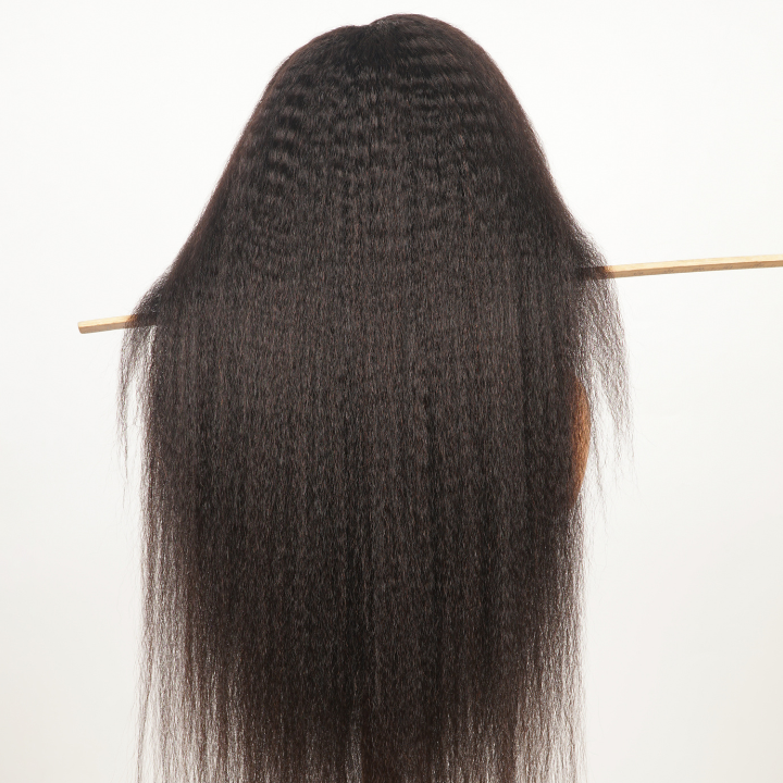 Kinky Straight 7x5 / 13x6 HD Transparent Lace Front Wigs 100% Human Virgin Hair For Women  -Amanda Hair