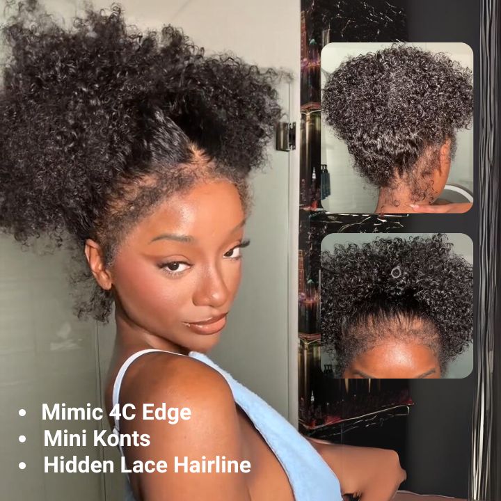 180% Densité Cheveux Bouclés Naturels 360 Full Lace Wig-Amanda Hair