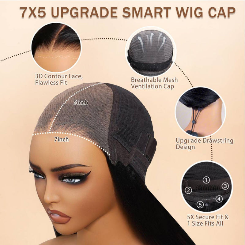 Highlight Blonde Human Hair Kinky Straight 13x4/7x5 HD Lace Front Wig-Amanda Hair