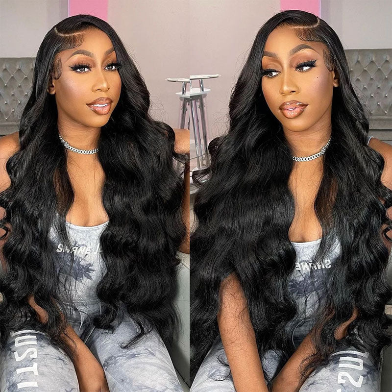 $199=28'' | Pre Everything Body Wave 7x5 Glueless Lace Closure / 13x6 Lace Front Wigs HD Transparent Lace Human Hair Beginner friendly Flash Sale-Amanda Hair