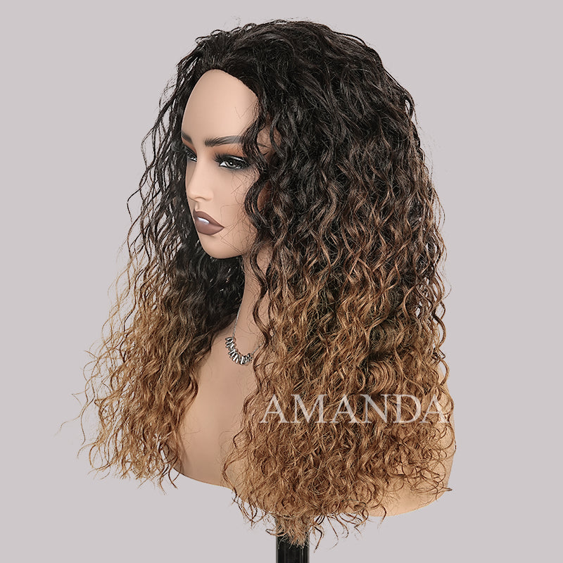 3 In 1 Half Wig | Water Wave Put On & Go Invisible Drawstring Glueless Flip Over Wig Flash Sale
