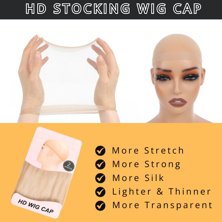 Pelucas de cabello humano de jengibre transparente sin pegamento con encaje frontal liso de color con flequillo - Amanda Hair