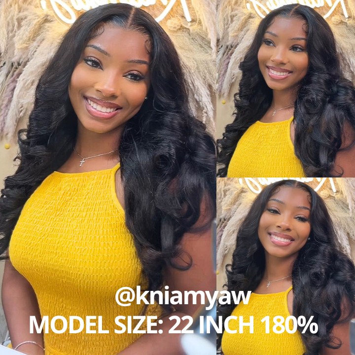 Cheveux de vague de corps 13*4 HD Transparent Lace Front perruques vague de corps cheveux humains sans colle frontale perruque pour femmes-Amanda cheveux