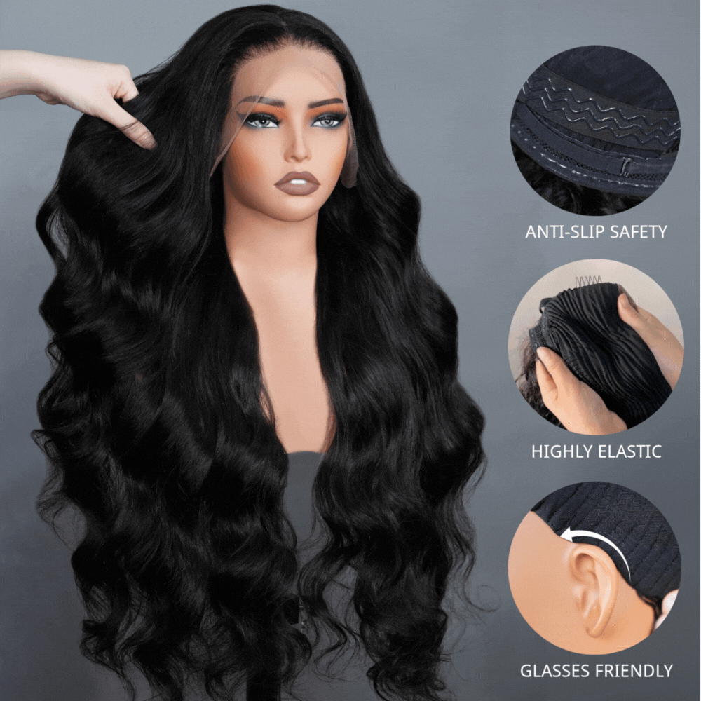 Glueless Loose Wave Wigs Virgin Human Hair 4 * 4/13 * 4 Transparent HD Lace Front Wig Pré-plumé Hairline - Amanda Hair