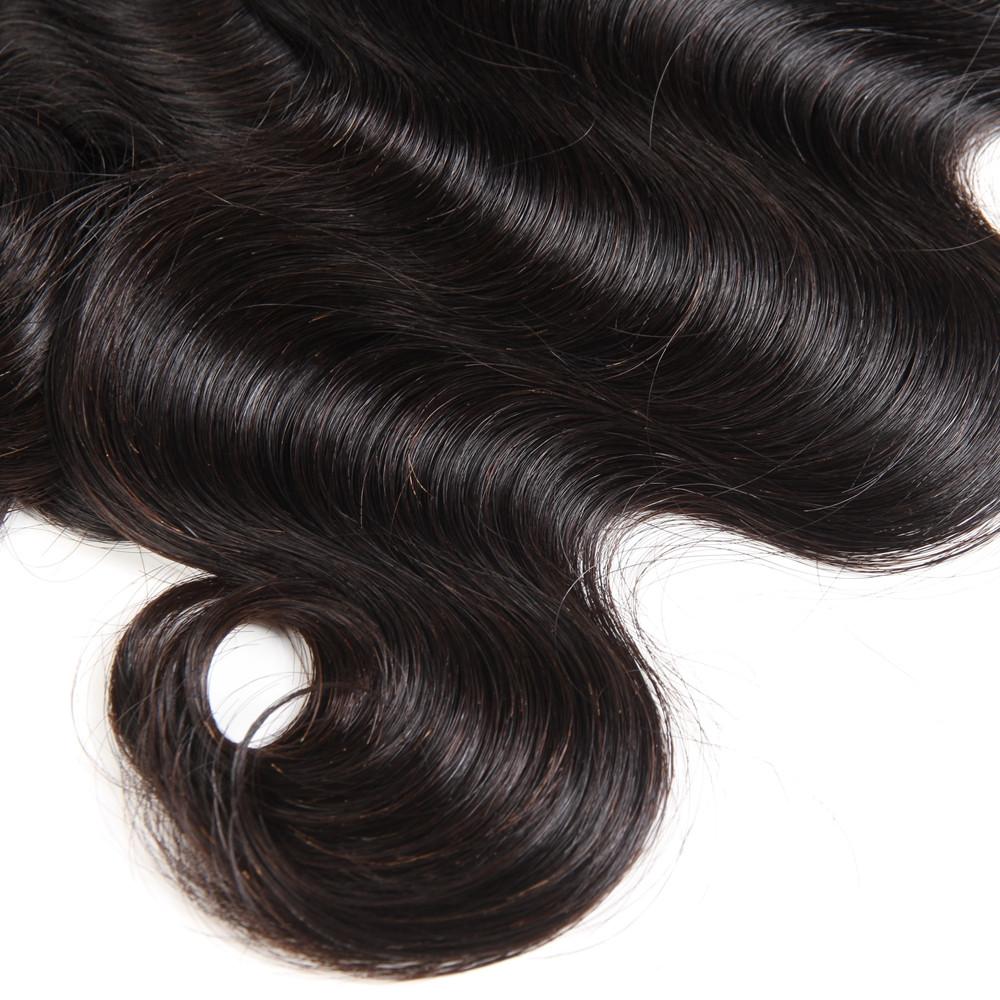 Brazilian Body Wave Hair 1/3 Bundles With 4*4 Lace Closure 9A Grade 100% Unprocessed Human Hair No Tangles Flash Sale