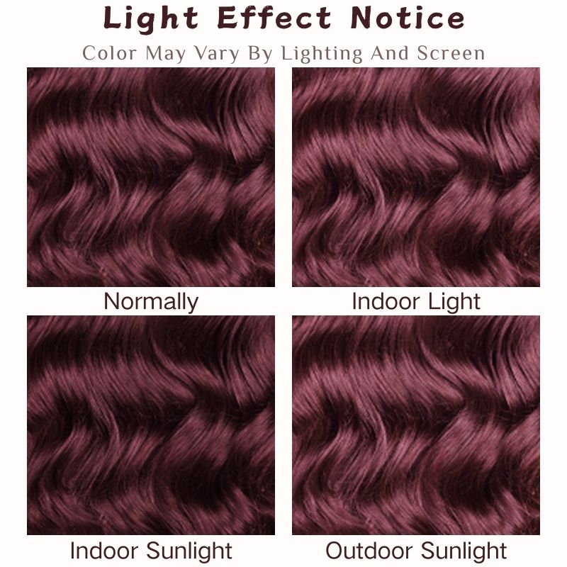 Borgoña 99J Color Jerry Curly T Parte 13 * 4 Encaje Frontal Peluca de cabello humano 180% Densidad Encaje Parte Pelucas - Amanda Hair