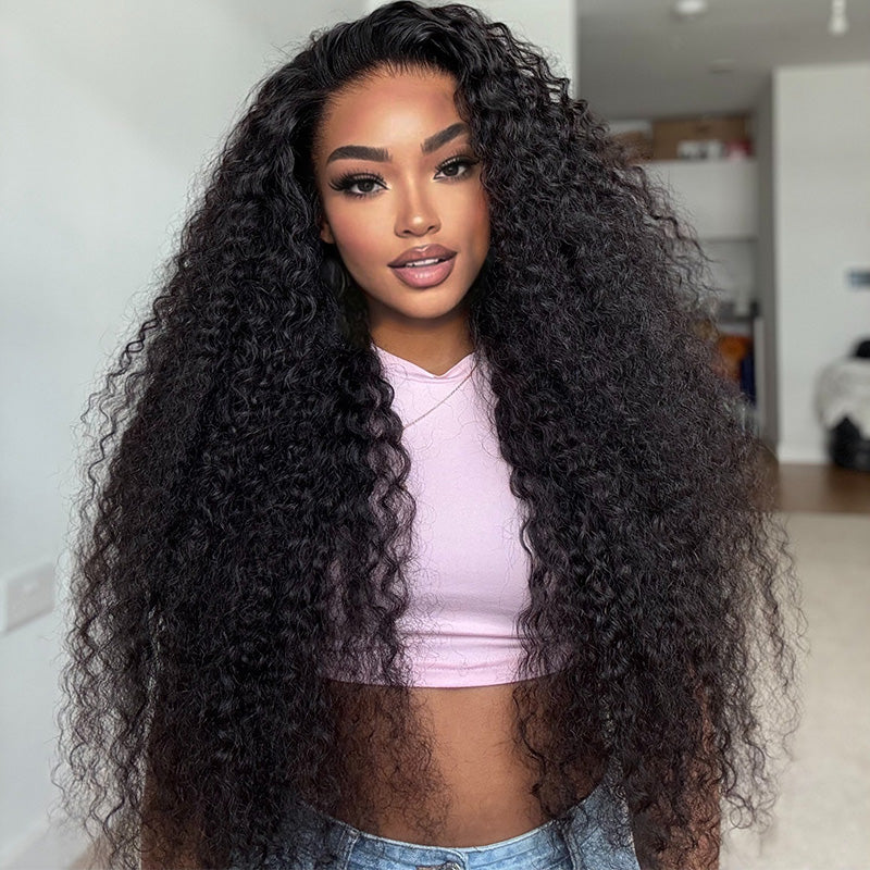Wow $0.1 Lace Wig| Long & Thick Curly Hair Glueless 6x4/13x4 Lace Frontal Wig Flash Sale