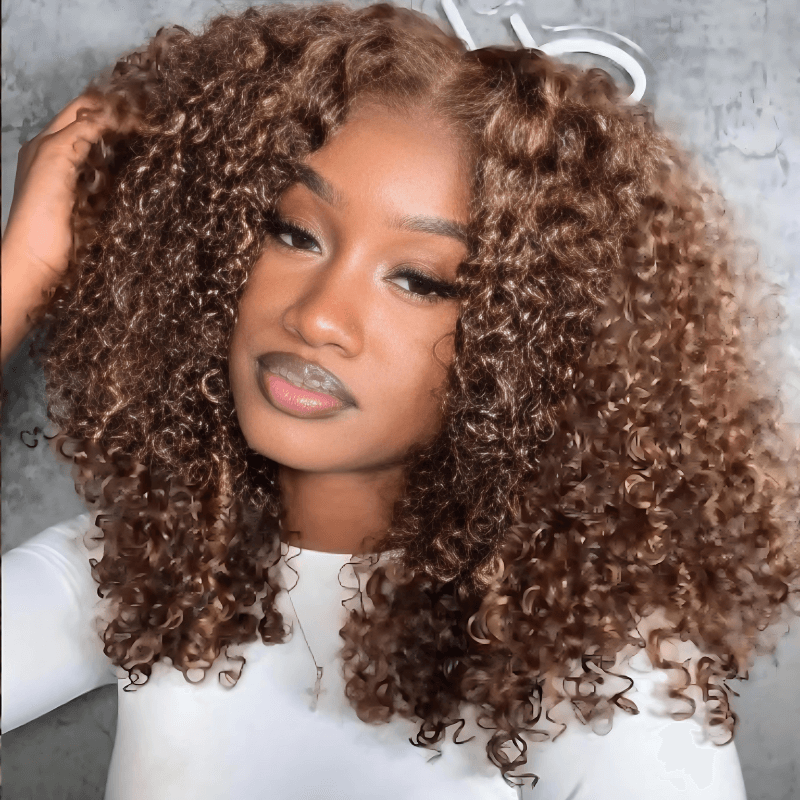 $99 Get 250% Density Kinky Curly 6x4 / 13x4 Lace Front Ready Go Human Hair Wig Flash Sale-Amanda Hair