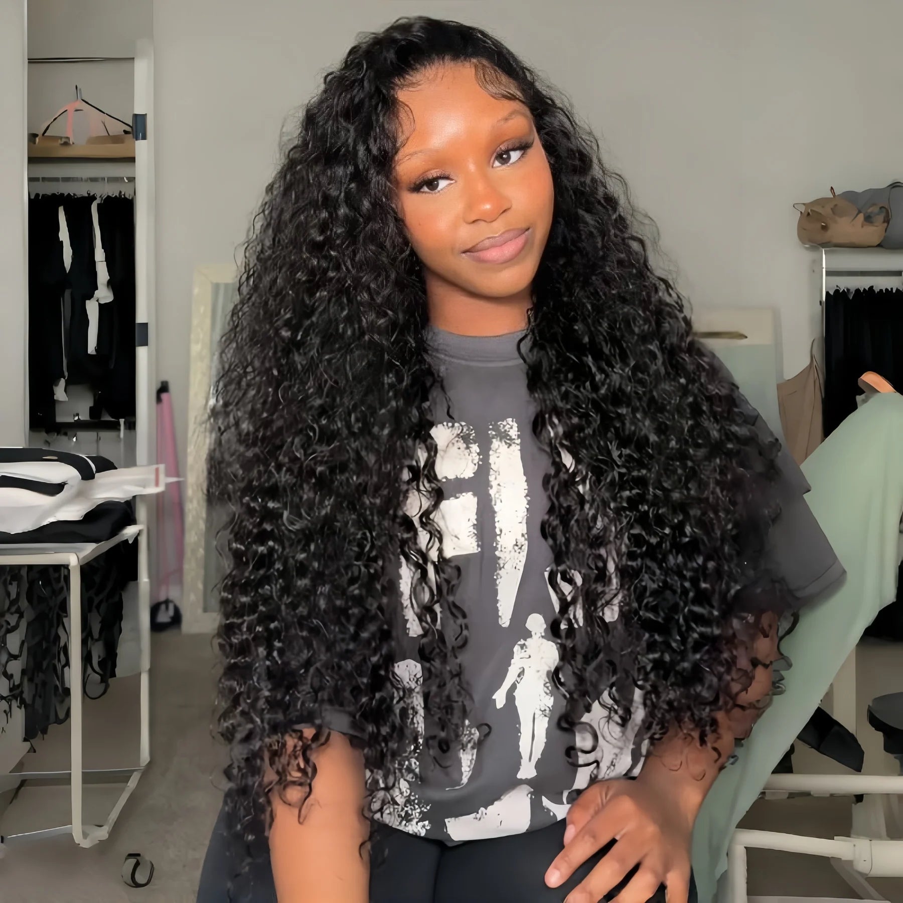 Bogo Flash Sale| Pre Everything Long Curly Hair 13x4 Lace Frontal Wig + Ombre Medium Blonde Glueless Clear Transparent 6×4 Lace Closure Wig