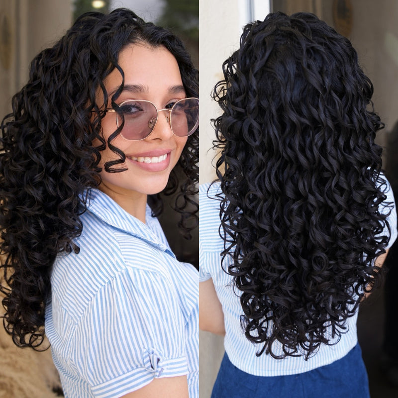 Glueless Loose Wave Wigs Virgin Human Hair 4 * 4/13 * 4 Transparent HD Lace Front Wig Pré-plumé Hairline - Amanda Hair