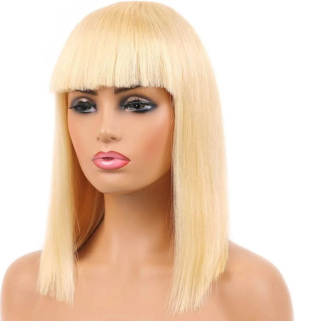 Bogo Flash Sale| 10" Bob Wig with Bangs+10" #613 Color Bob Wig