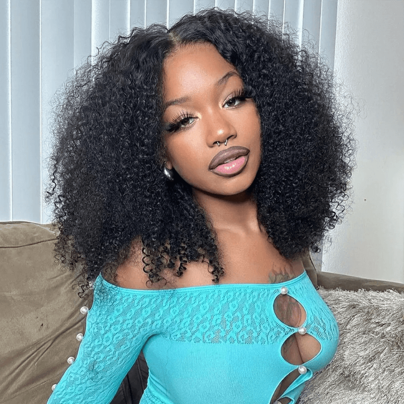 $99 Get 250% Density Kinky Curly 6x4 / 13x4 Lace Front Ready Go Human Hair Wig Flash Sale-Amanda Hair