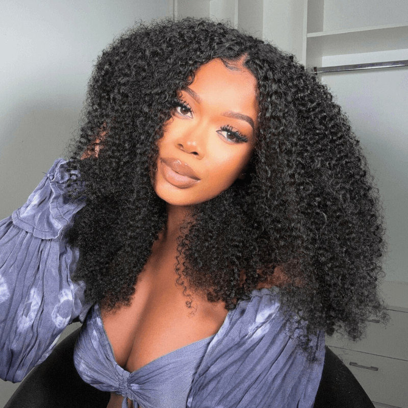 3 Wigs for $199 |  18" Body Wave Bangs Wig + 16" Full 250% Density Kinky Curly 6×4 Lace Wig + Classic Bob Wig Flash Sale