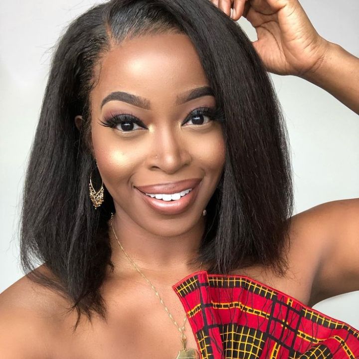 Tiktok Saebunny même perruque-perruque Bob bouclée courte 13*6/13*4/4*4 cheveux bouclés brésiliens Bob perruques-Amanda cheveux