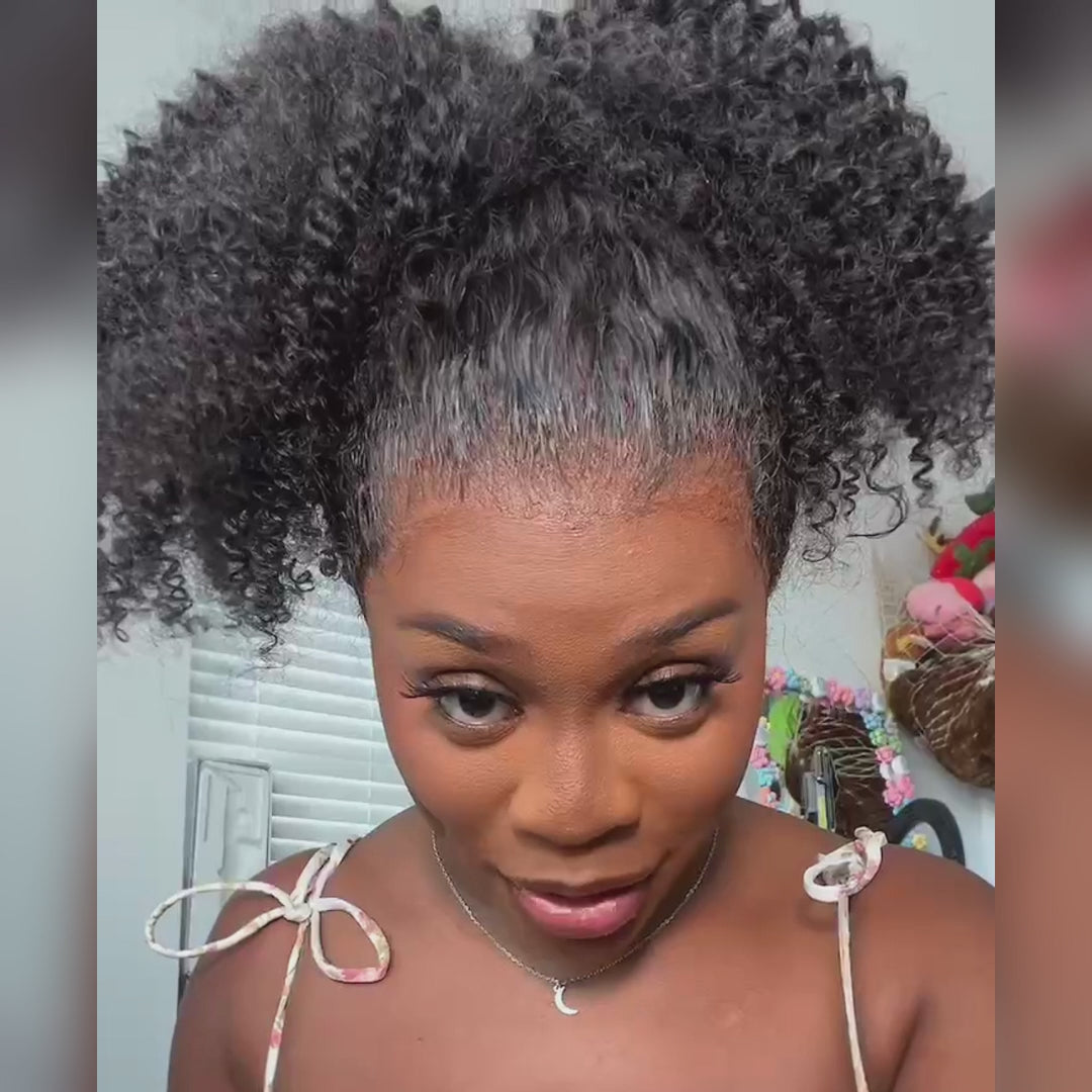 180% Densité Cheveux Bouclés Naturels 360 Full Lace Wig-Amanda Hair