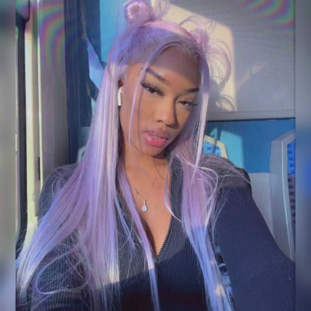 Silver Grey Straight 4x4/5x5/13x4  Lace Closure/Frontal Transparent  HD Lace Wigs Pre-plucked with Baby Hair