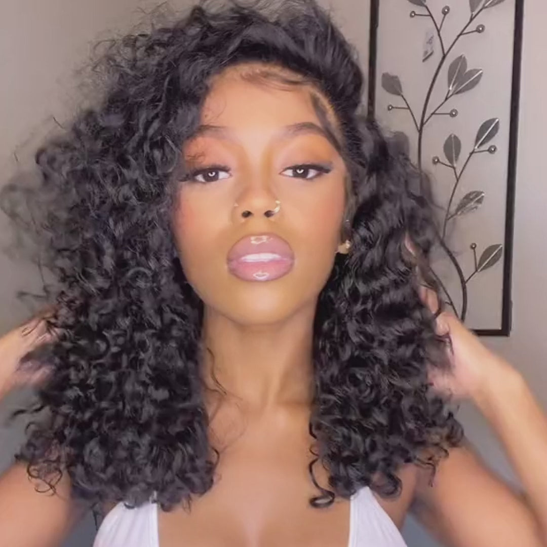 Summer Wig Choice Glueless Short Afro Curly Bob Wig  13*4/4*4 Brazilian Curly Hair Bob Wigs No Code Needed Amanda Hair