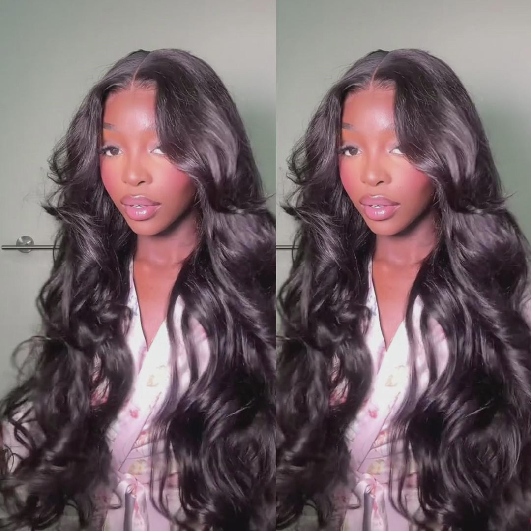 Flash Sale Buy 2 Get 1 Free Glueless Loose Wave Lace Front Wigs with Curtain Bangs 180%/250% Density