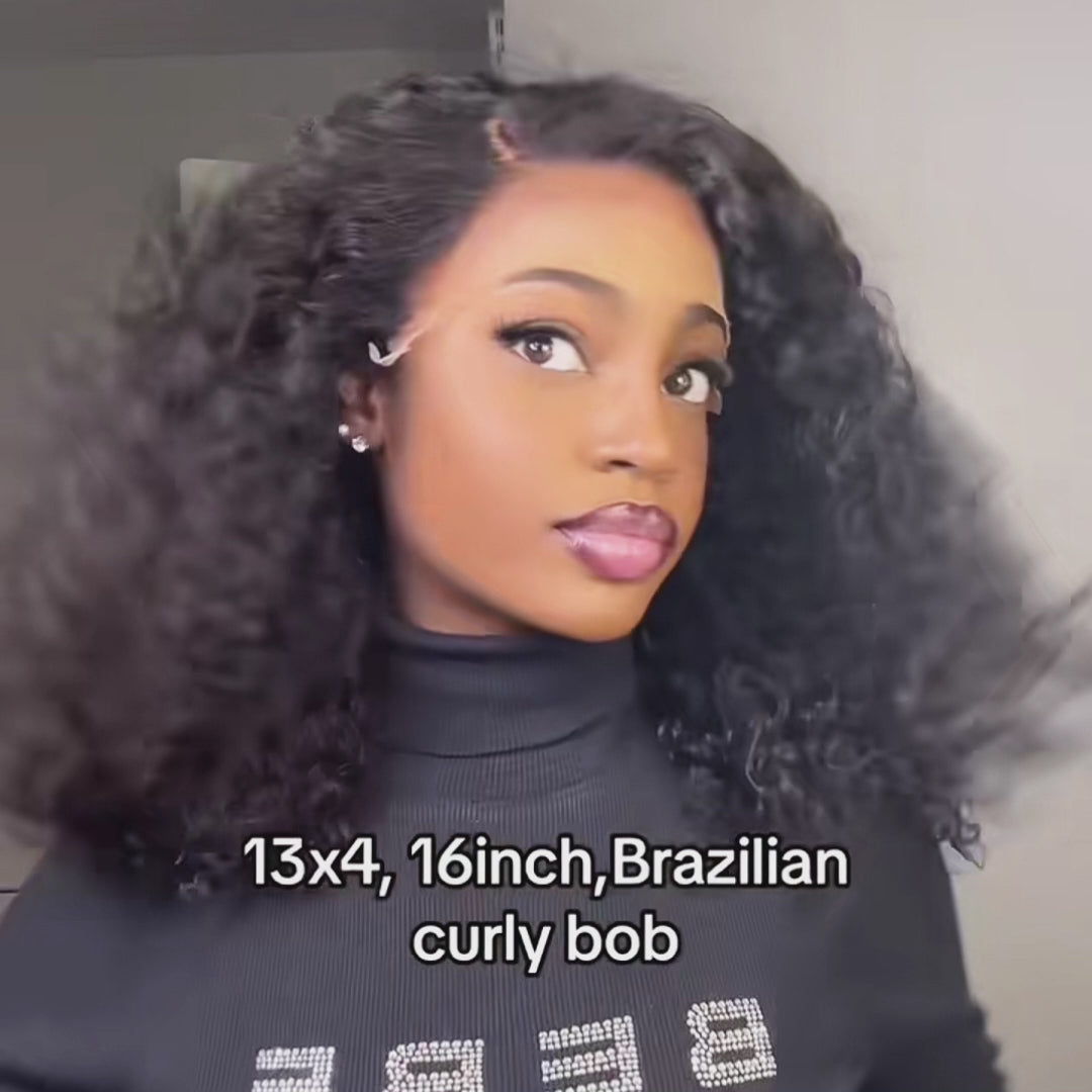 Flash Sale Buy 2 Get 1 Free Thick Curly Hair 13×4 Lace Frontal Wig 6×4 Pre-Cut Lace Wig