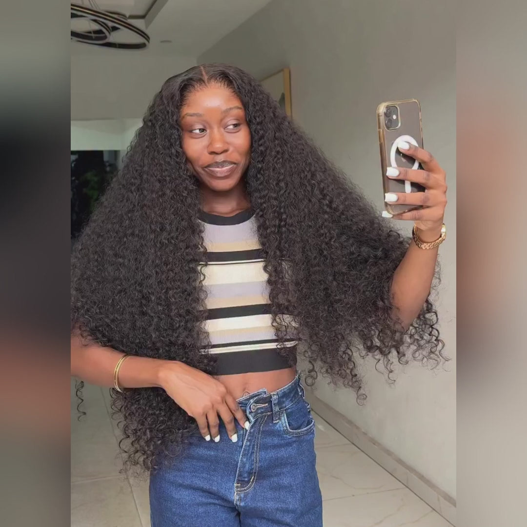 Glueless Loose Wave Wigs Virgin Human Hair 4 * 4/13 * 4 Transparent HD Lace Front Wig Pré-plumé Hairline - Amanda Hair