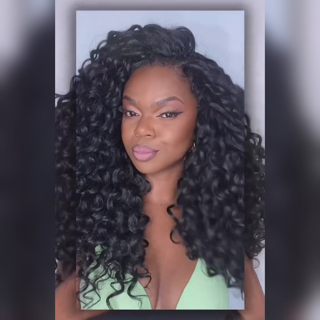Glueless Loose Deep Curly Clear Transparent Lace Front Wigs For Women-Amanda Hair