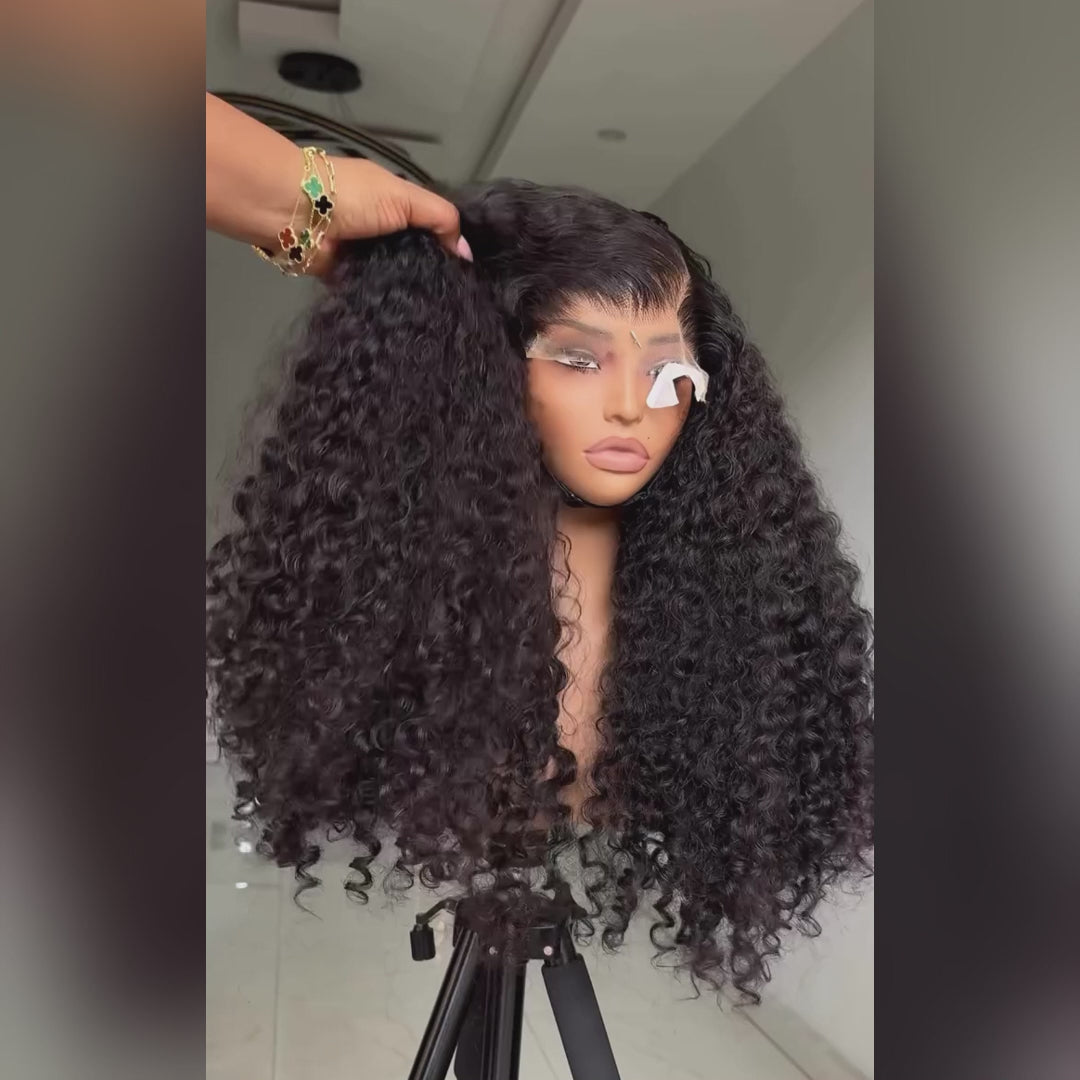 Glueless Loose Wave Wigs Virgin Human Hair 4 * 4/13 * 4 Transparent HD Lace Front Wig Pré-plumé Hairline - Amanda Hair