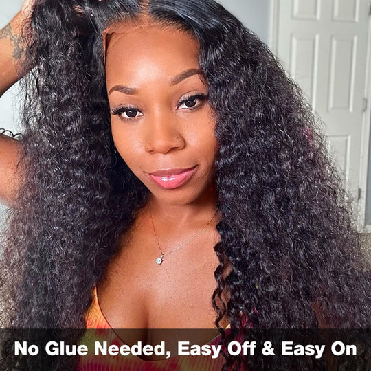 Flash Sale Buy 2 Get 1 Free Thick Curly Hair 13×4 Lace Frontal Wig 6×4 Pre-Cut Lace Wig