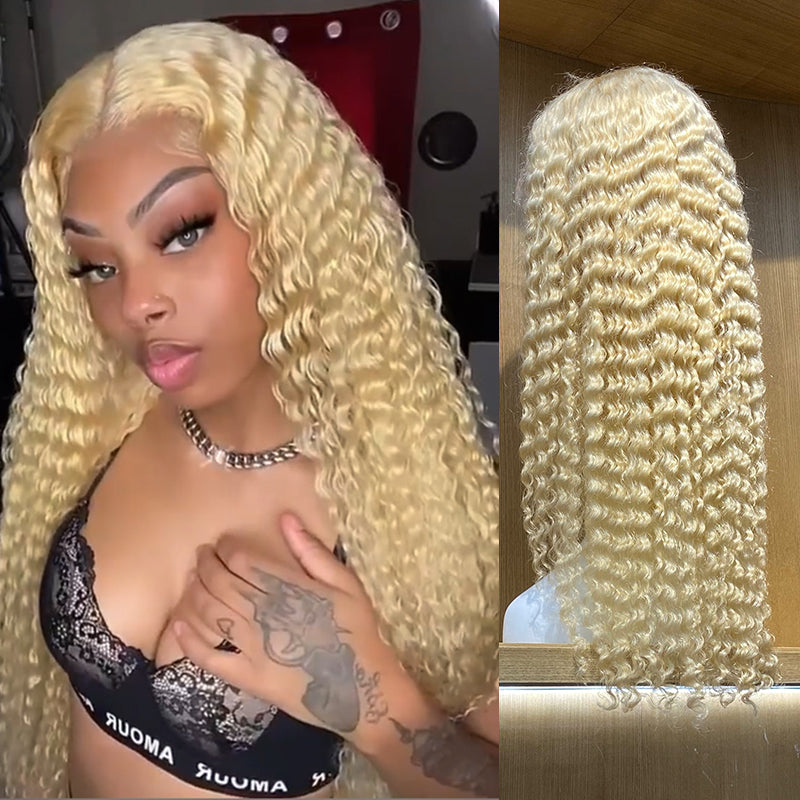 613 Blonde Body Wave 13x4 HD Dentelle Perruque Vierge Perruques de Cheveux Humains Pré-Plumé Délié Avec Bébé Cheveux-Amanda Cheveux