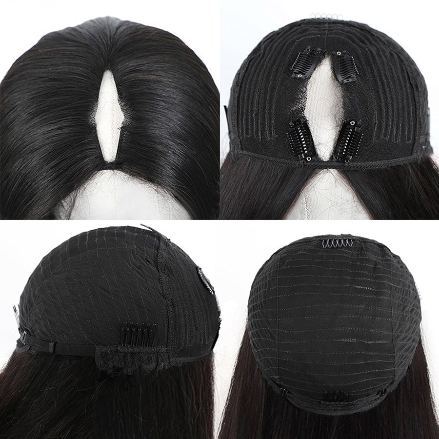 V Part Body Wave Wig Human Hair Glueless Wigs For Beginner- Amanda Hair
