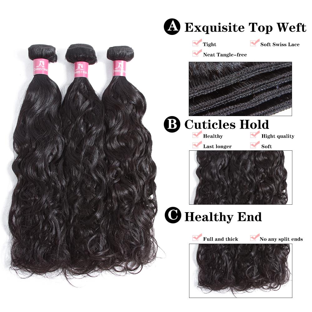 Bundles de cheveux humains Bundles de cheveux de vague d'eau 28 30 pouces Bundles de cheveux Remy Weave 3/4 Bundles Extensions de cheveux humains - Amanda Hair
